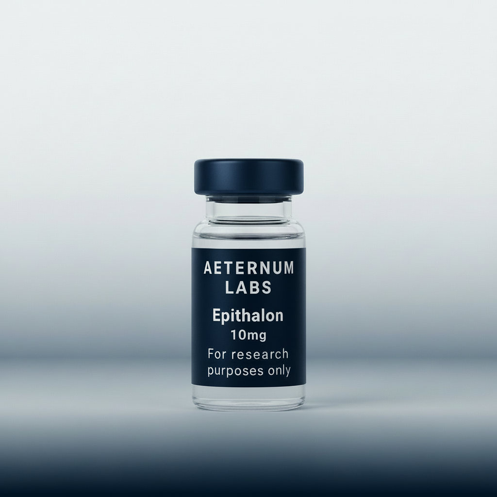 Epithalon 10mg research peptide vial - laboratory grade telomerase and anti-aging study peptide by Aeternum Labs
