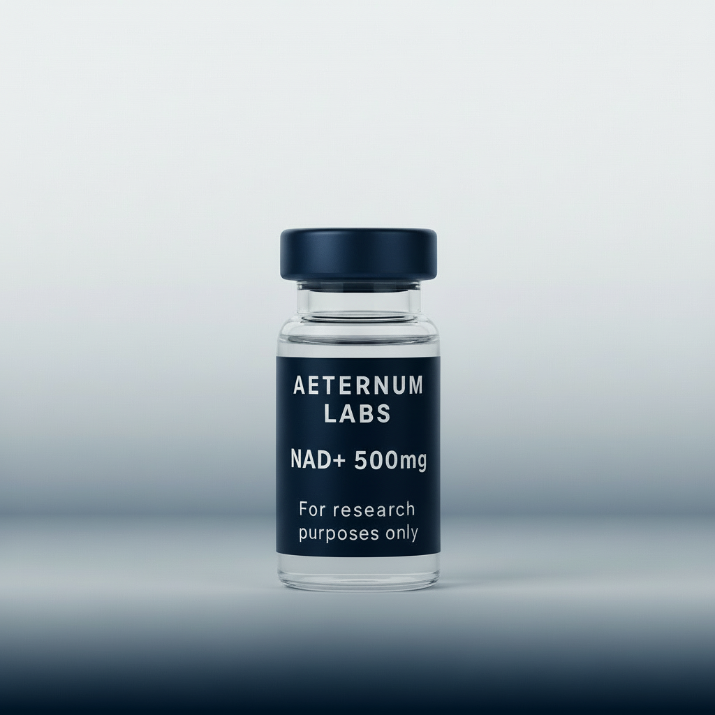 NAD+ 500mg research compound - laboratory grade nicotinamide adenine dinucleotide for cellular energy studies by Aeternum Labs

